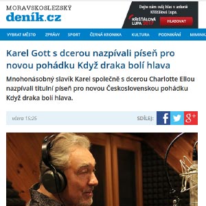 Karel Gott s dcerou nazpívali píseň pro novou pohádku Když draka bolí hlava