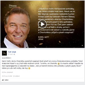 VIDEO: Karel Gott nazpíval s dcerou píseň pro pohádku