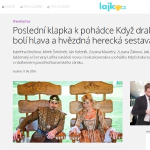 LAJK.CZ: Poslední klapka k pohádce Když draka bolí hlava a hvězdná herecká sestava