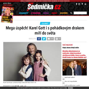 Mega úspěch! Karel Gott i s pohádkovým drakem míří do světa